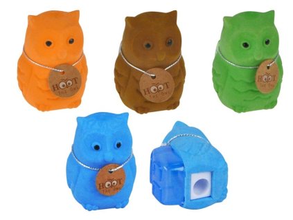 Mazací pryž a ořezávátko - sova (2v1)