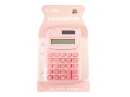 Mini kalkulačka - růžová (1ks)