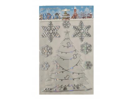 Vánoční samolepky na okno - Stromeček  (21 x 28 cm)