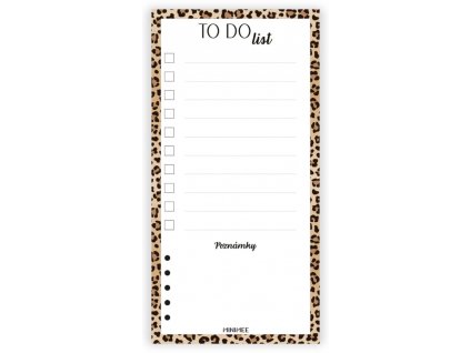 Trhací blok TO DO LIST - leopard (90x180mm) tdl01 trhaci blok to do list leopard foto na eshop minimee shadow
