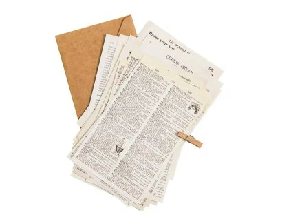 Vintage ozdobné listy - světlé (10ks)