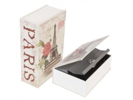 Zamykací box ve tvaru knihy - Paris (18x5,5x11,5cm)