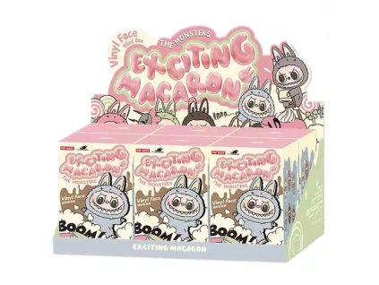 Sada plyšových figúrok v štýle Labubu - V1 Exciting Macaron edition (6ks)