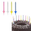 set of 24 candles 4 colors anniversary for party cake high 6 cm and bobeches