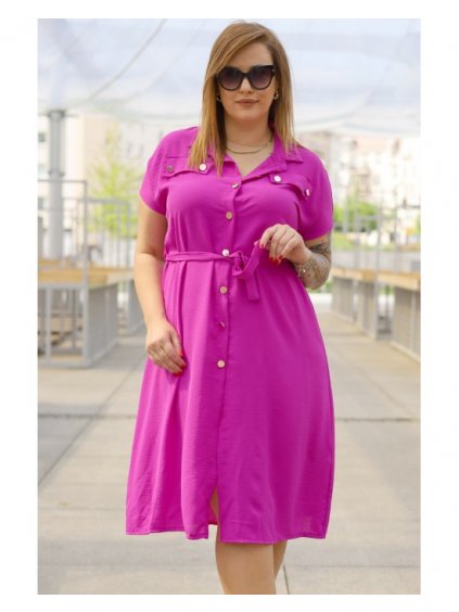 fiorentina wyjatkowa sukienka z guziczkami w kolorze amarantowym (4)