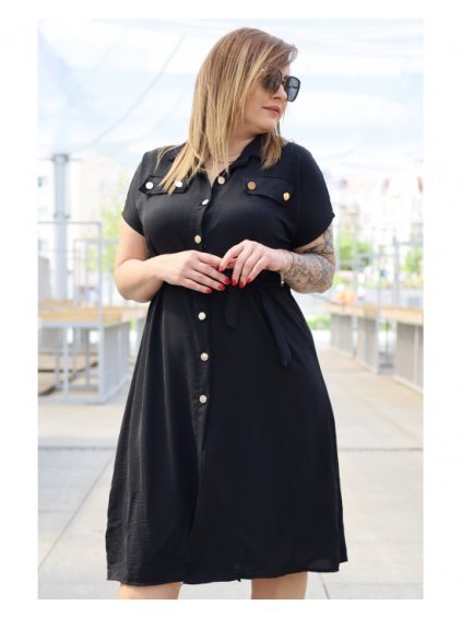 fiorentina wyjatkowa sukienka z guziczkami w kolorze czarnym (5)