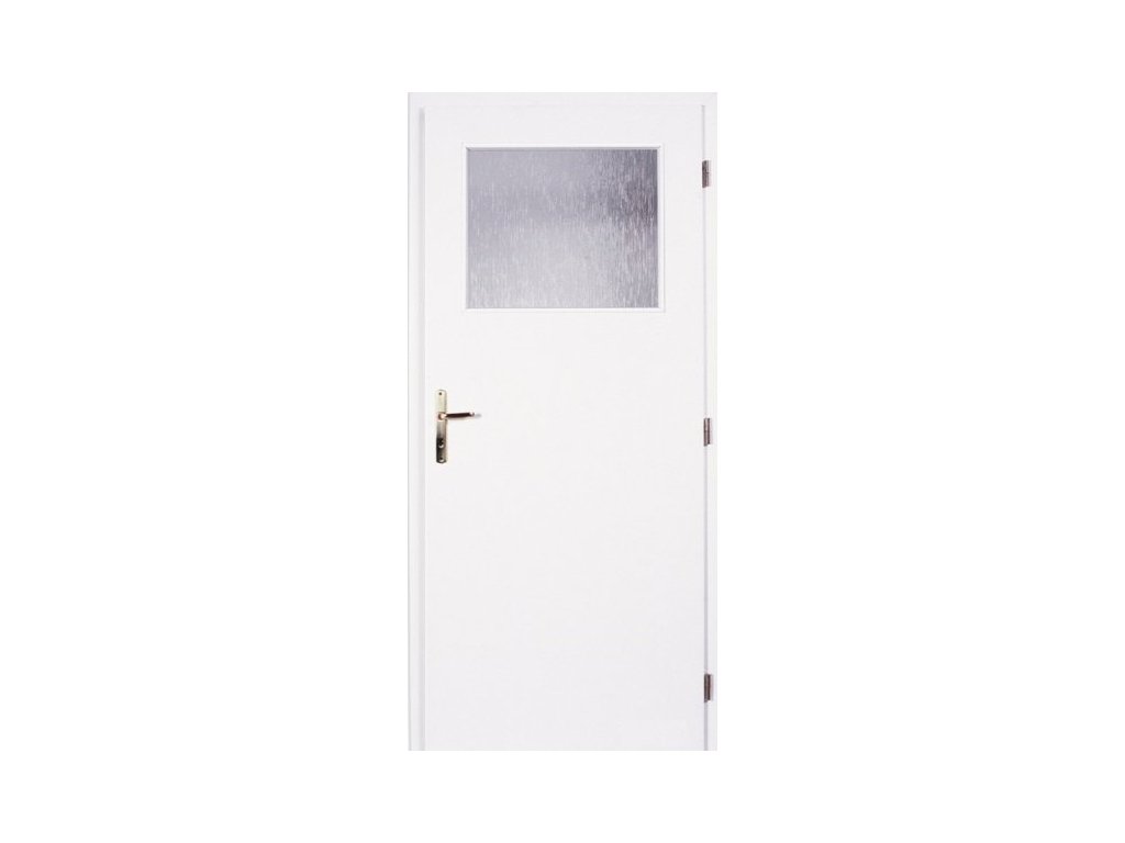 DOORNITE dveře bílé interiérové 60 cm sklo 1/3