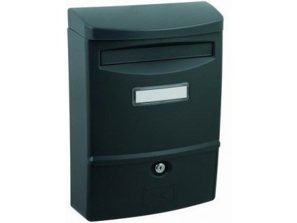 Poštovní schránka grafit plastová nástěnná 38,3x27,2x11,3cm