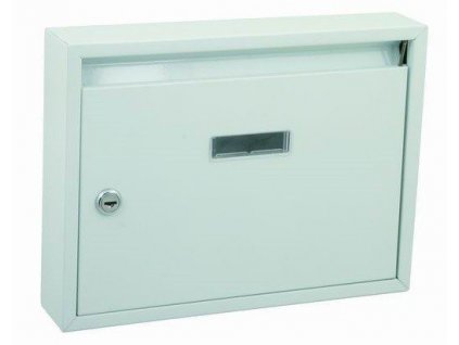 Poštovní schránka zinkovaná bílá plech nástěnná 24x32x6cm