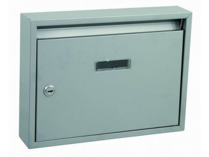 Poštovní schránka zinkovaná šedá plech nástěnná 24x32x6cm