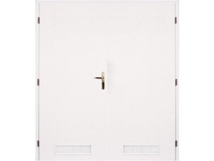 Dveře interiérové Masonite BÍLÉ 160 cm + větrací mřížka dvoukřídlé