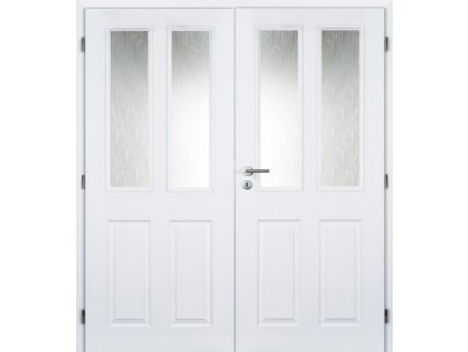 Vnitřní dveře dvoukřídlé BÍLÉ PÓR 125 cm Achilles MASONITE