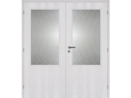 Vnitřní dveře folie 165 cm MASONITE sklo 2/3 dvoukřídlé