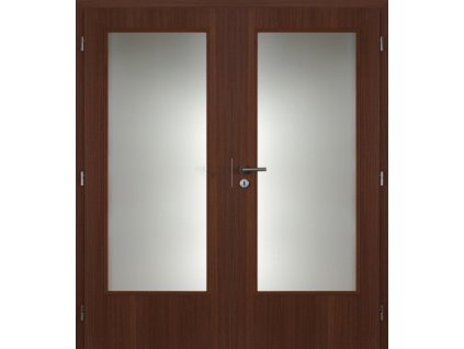 Masonite dveře interierové 125 cm sklo 3/4 dvoukřídlé DTD