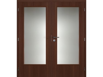 Masonite dveře interierové 125 cm sklo 3/4 dvoukřídlé DTD