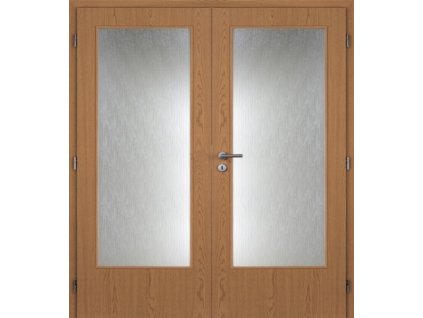 Masonite dveře interierové 145 cm sklo 3/4 dvoukřídlé DTD