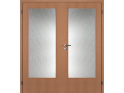 Masonite dveře interierové 185 cm sklo 3/4 dvoukřídlé DTD
