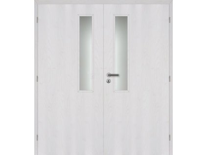 Dveře interiérové MASONITE 125 cm sklo VERTIKUS dvoukřídlé