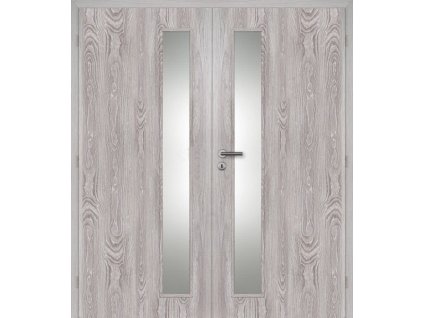 Interiérové dveře MASONITE kašírované 160 cm VERTIKA sklo dvoukřídlé