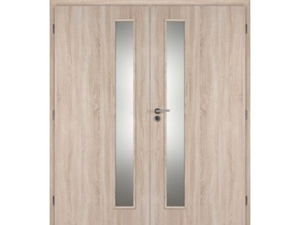 Interiérové dveře MASONITE kašírované 165 cm VERTIKA sklo dvoukřídlé