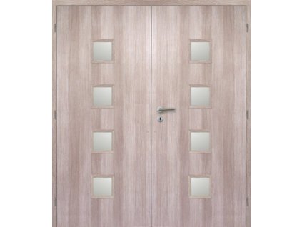 MASONITE dveře vnitřní 160 cm QUADRA sklo dvoukřídlé