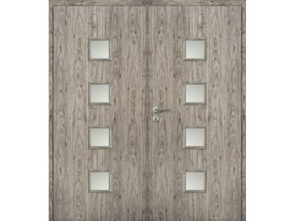 MASONITE dveře vnitřní 165 cm QUADRA sklo dvoukřídlé