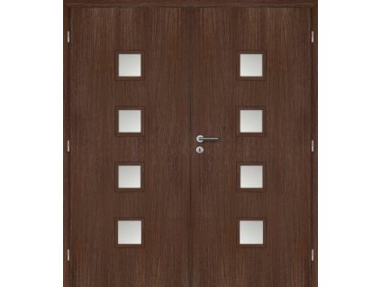 MASONITE dveře vnitřní 185 cm QUADRA sklo dvoukřídlé