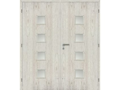 MASONITE dveře vnitřní 185 cm QUADRA sklo dvoukřídlé