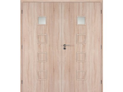Dveře MASONITE interiérové 185 cm QUADRA 1 dvoukřídlé
