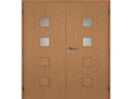 Dveře interiérové MASONITE 165 cm QUADRA 2 dvoukřídlé