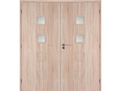 Dveře interiérové MASONITE 185 cm QUADRA 2 dvoukřídlé