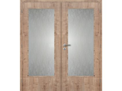 Masonite dveře interierové 165 cm sklo 3/4 dvoukřídlé DTD laminované