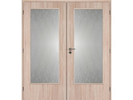 Masonite dveře interierové 145 cm sklo 3/4 dvoukřídlé DTD laminované