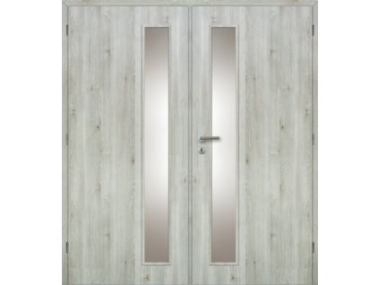 Interiérové dveře MASONITE laminované 165 cm VERTIKA sklo dvoukřídlé