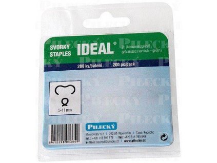 Svorky IDEAL Zn + PVC 200 ks/bal Pilecký