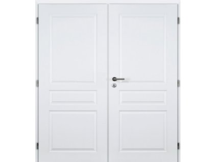 Dveře interiérové TROJA bílé pórové Masonite 125 cm dvoukřídlé