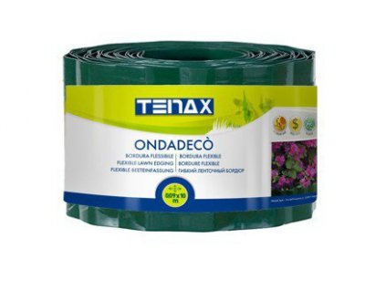 Trávníkový obrubníkový pás TENAX ONDADECÒ 9 cm / 10 m zelený 1 ks
