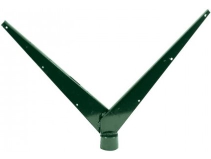 Bavolet tvar "V" Zn + PVC na kulatý sloupek IDEAL Ø 48 mm Pilecký