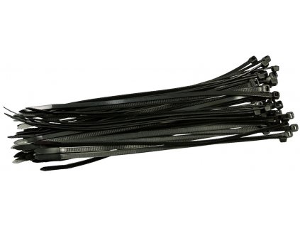 Stahovací pásky XTLINE 4,8 x 400 mm černé 50 ks