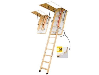 Půdní schody FAKRO skládací LTK Energy 70 x 140 cm (3-dílné /280 cm)
