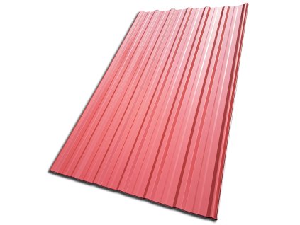 Plechová krytina trapézový plech Blacho TRAPÉZ T18 Plus 0,5 Pladur RAL 3011 2 m