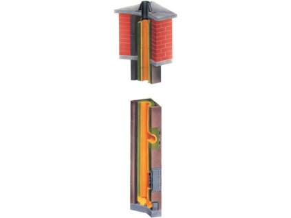 Jednoprůduchový komín ROHR KAMIN - IRK 6 m Ø 140 mm /90°
