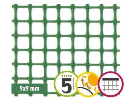 Plastová síť na plot 9 x 9 mm QUADRA 10 (1,2x50m)