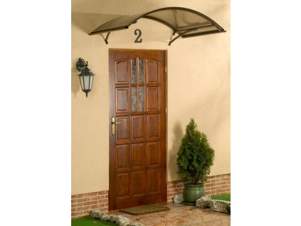 Vchodová stříška LanitPlast ARCO hnědá 1,60 x 0,90 m