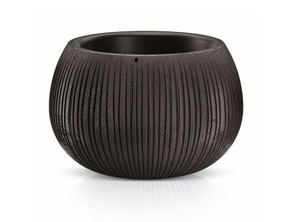 Plastové květináče Beton Bowl černý Ø 37 cm.