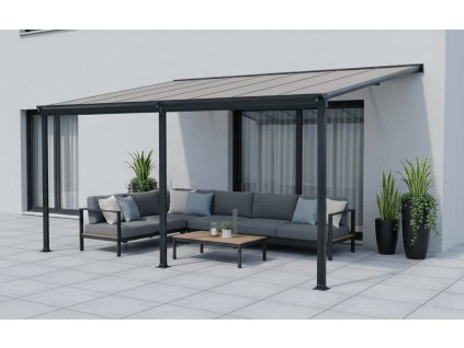 Hliníková pergola LANITPLAST WALL 53 antracit + bronz PC