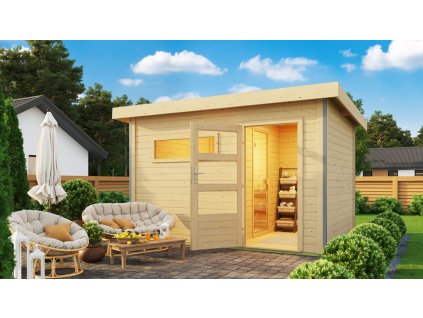 Finská sauna KARIBU SKROLLAN 2 86291 s předsíní