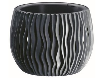 Plastové květináče Sandy Bowl antracit Ø 18 cm