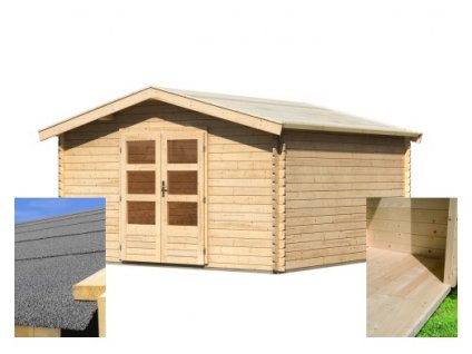 Dřevěný domek KARIBU BAYREUTH 6 3,87 x 3,87 m SET