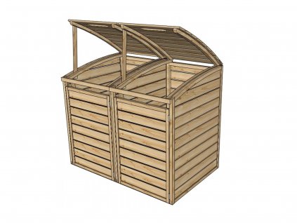 Zahradní úložný box S752 145 x 92 x 105 cm hnědý